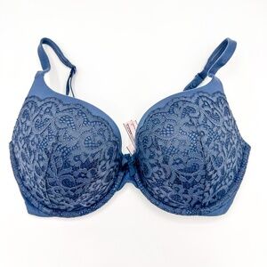 Victoria's Secret Body By Victoria Lace Slate Gray Blue Perfect Shape Bra
